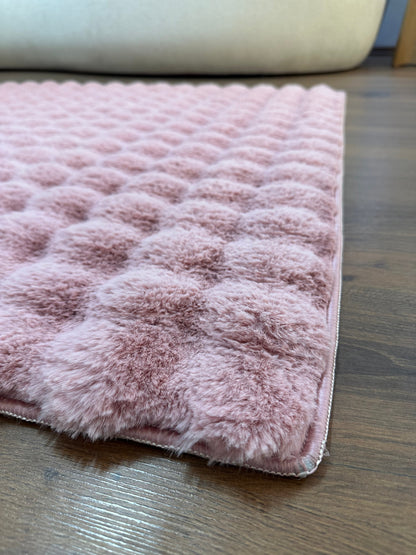 TAVŞAN BUBBLE PUDRA -  Kaymaz Taban Tavşan Shaggy Yatak Odası Oturma Odası Çocuk Odası Halısı