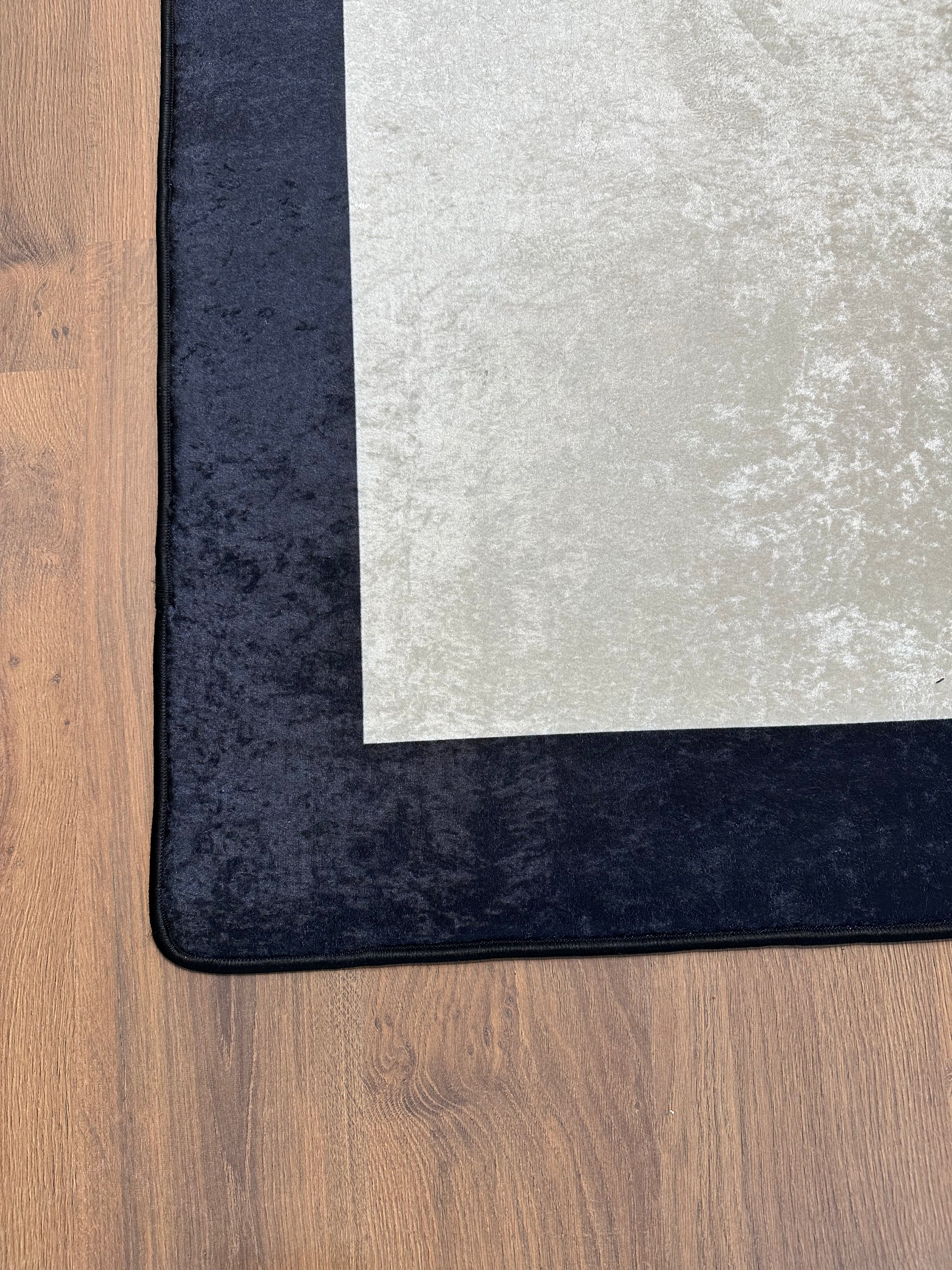 FRAME STİL - %100 Pamuk Dokuma Taban Makinede Yıkanabilir Kaymaz Halı