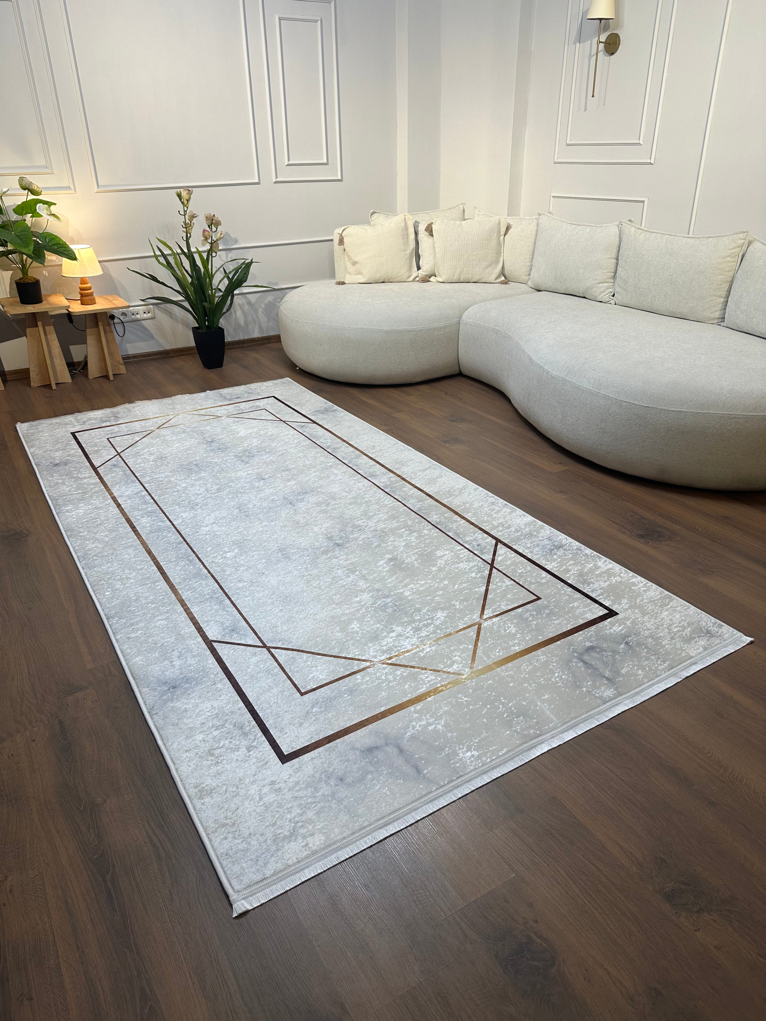 SERRA GOLD - %100 Pamuk Dokuma Taban Makinede Yıkanabilir Kaymaz Halı