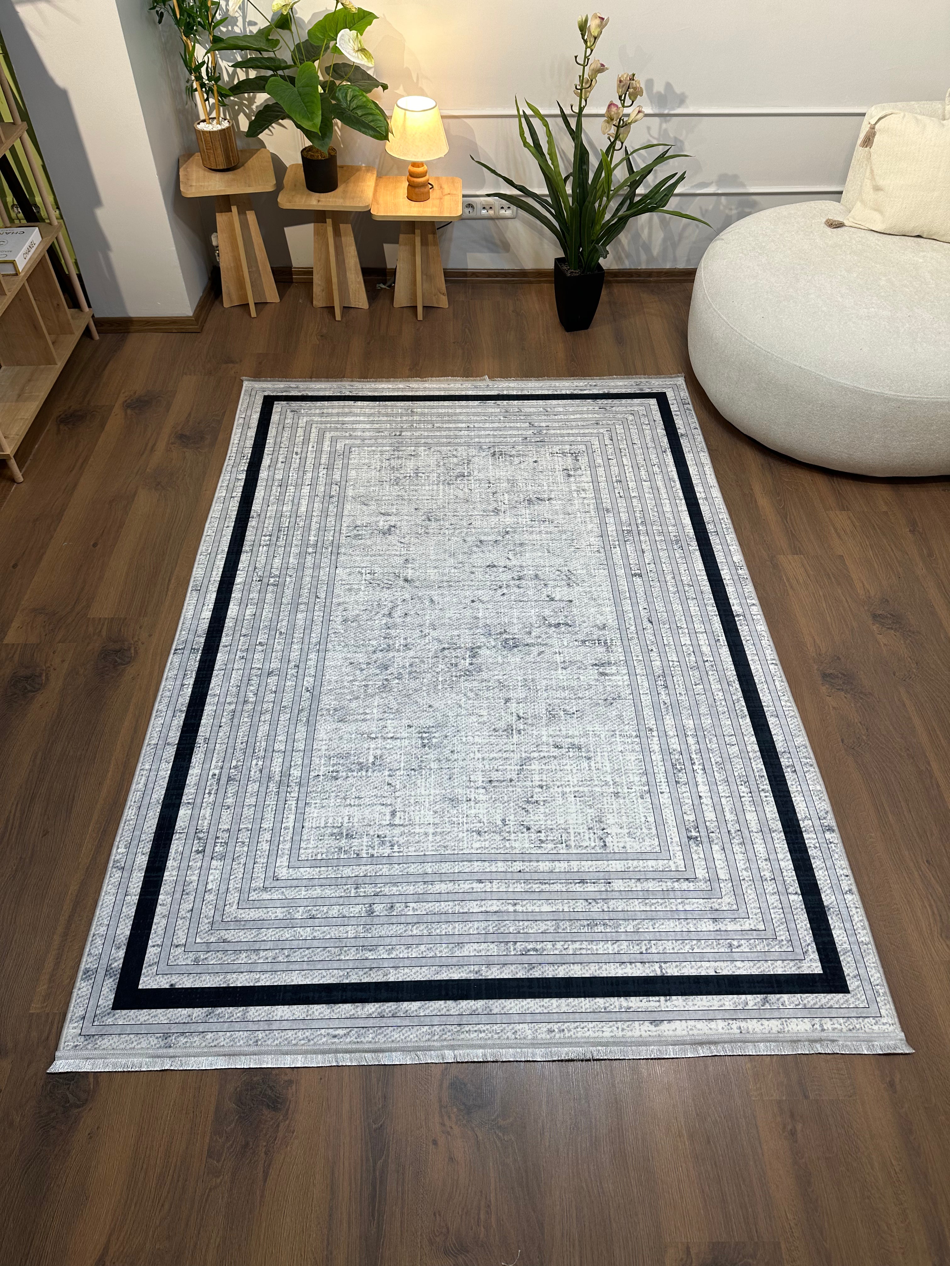 MELONİ - %100 Pamuk Dokuma Taban Makinede Yıkanabilir Kaymaz Halı