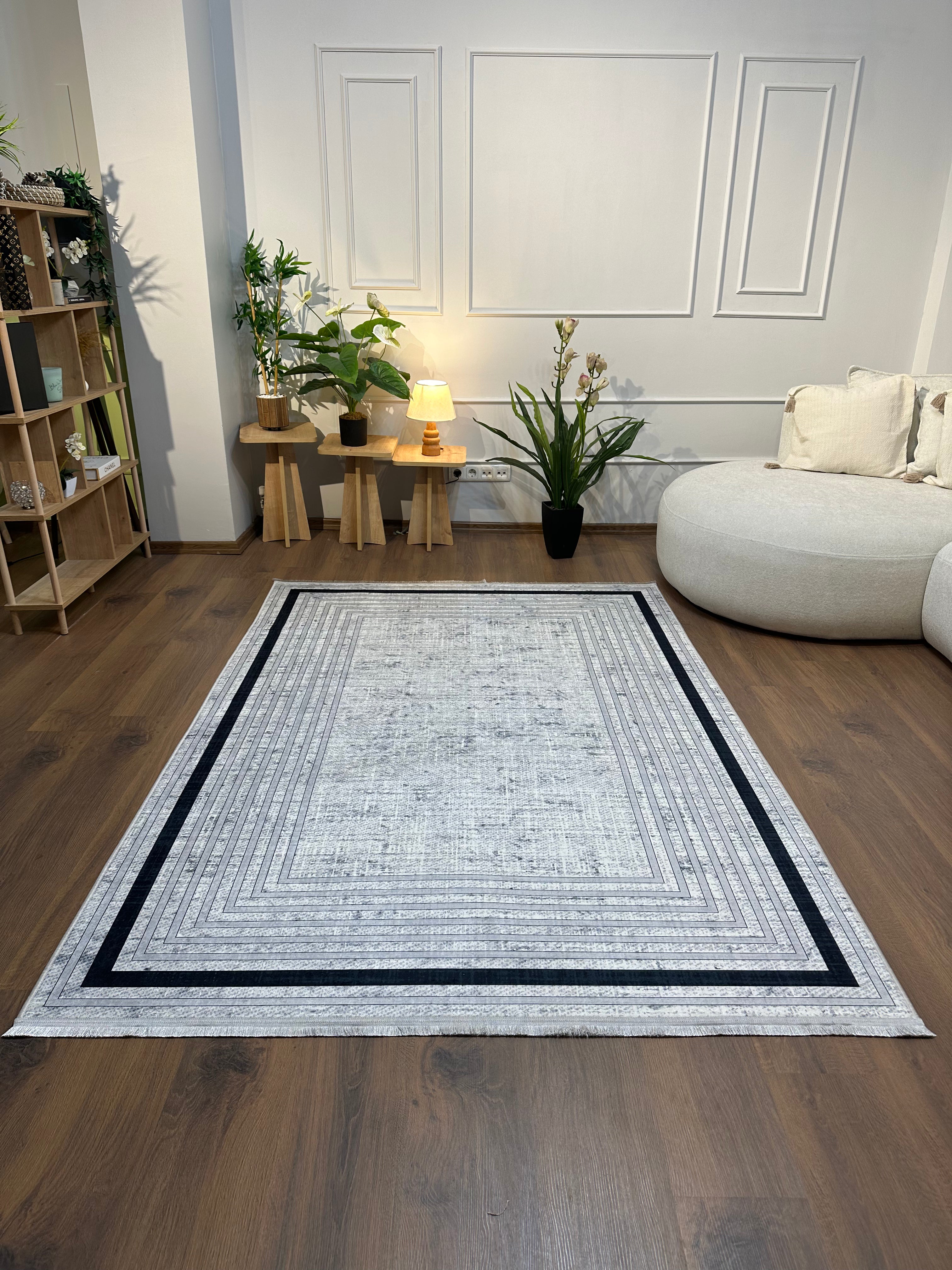 MELONİ - %100 Pamuk Dokuma Taban Makinede Yıkanabilir Kaymaz Halı