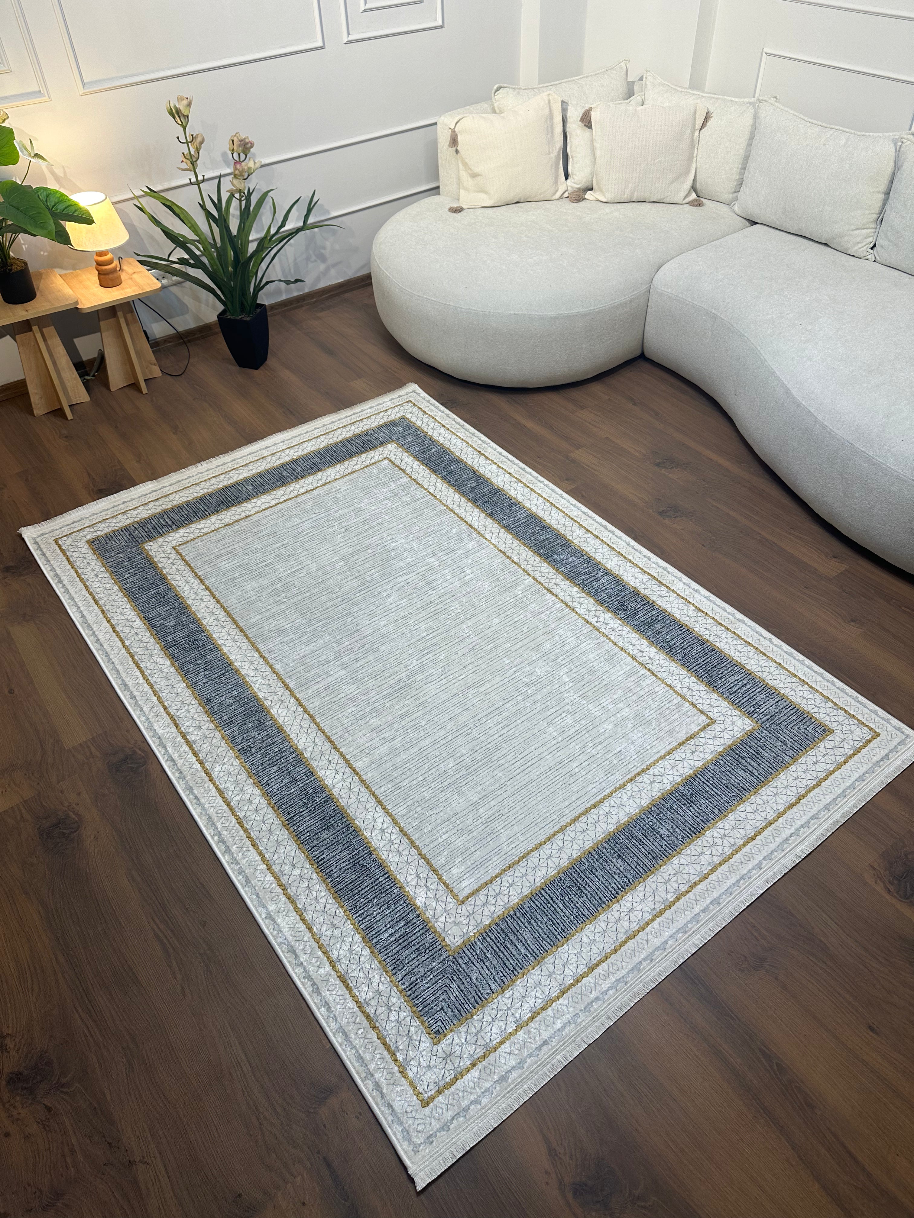 TORREN - %100 Pamuk Dokuma Taban Makinede Yıkanabilir Kaymaz Halı