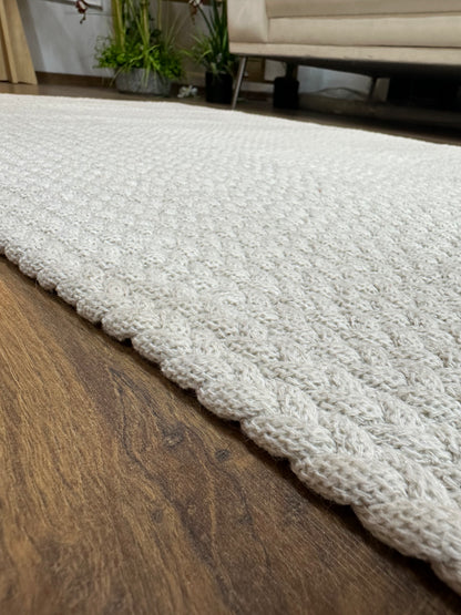 KNİTTED RUG 04 - Knitted Rectangle Rug