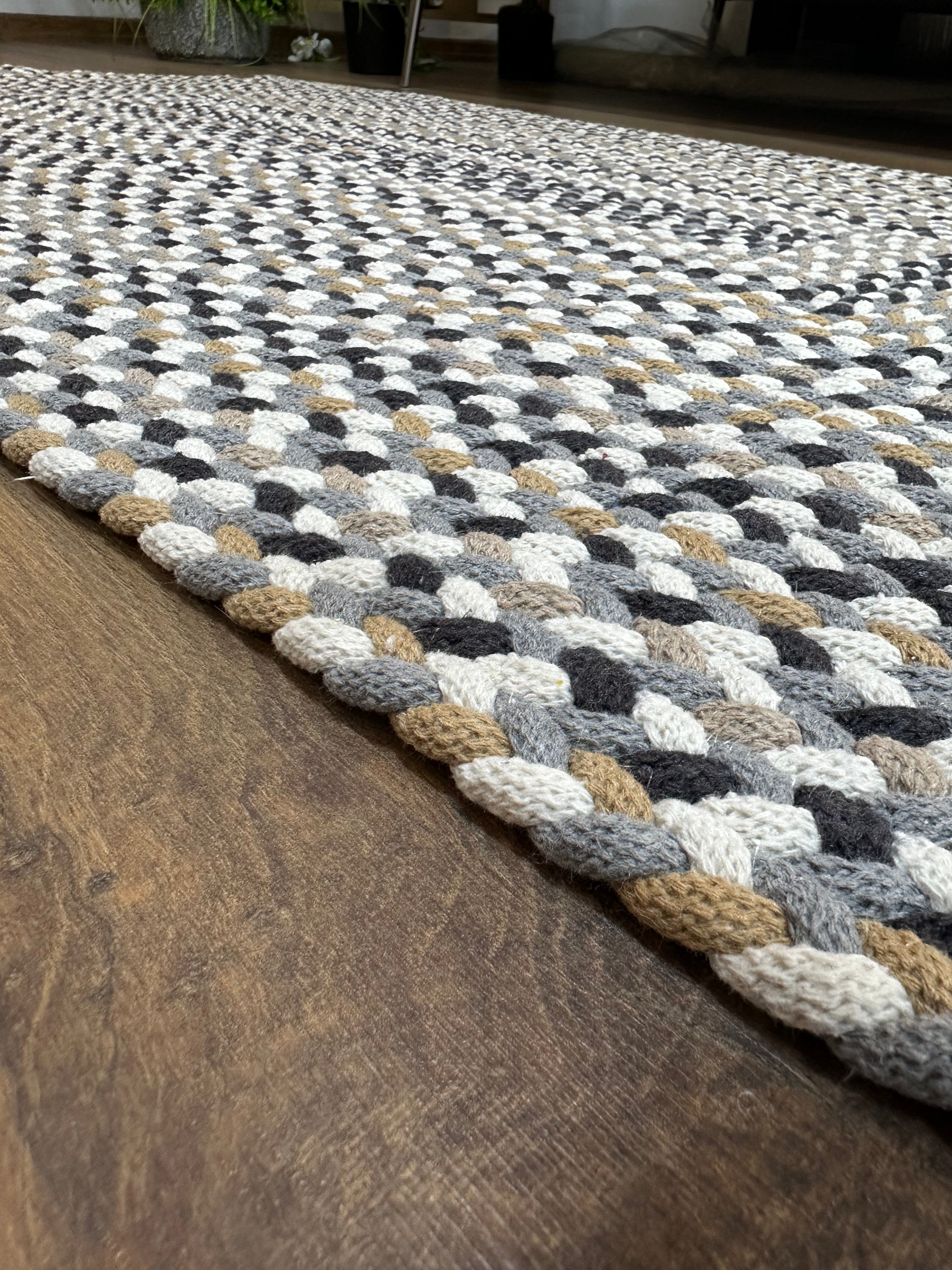 KNİTTED RUG 05 - Knitted Rectangle Rug