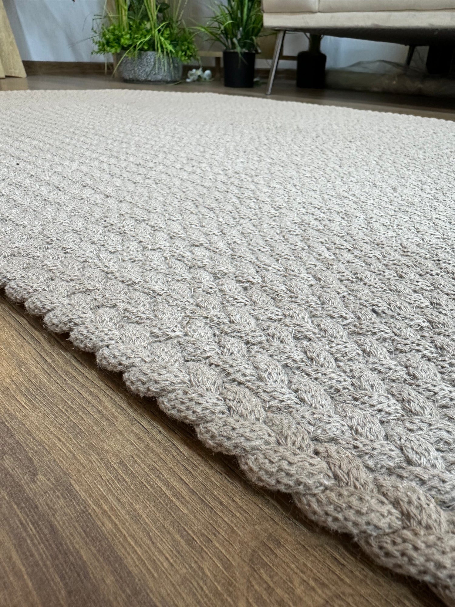 KNİTTED RUG 07 - Knitted Oval Rug