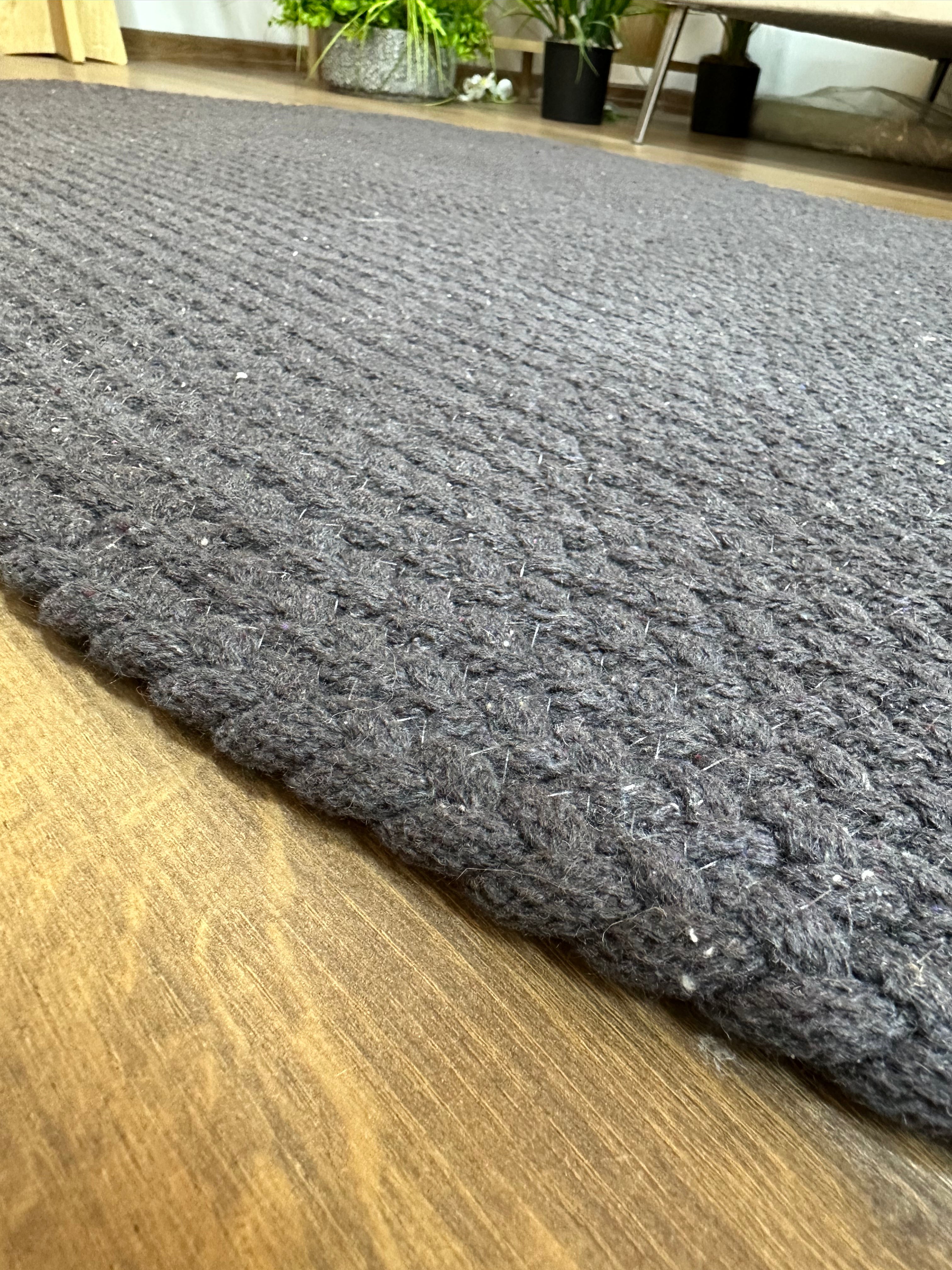 KNİTTED RUG 06 - Knitted Oval Rug