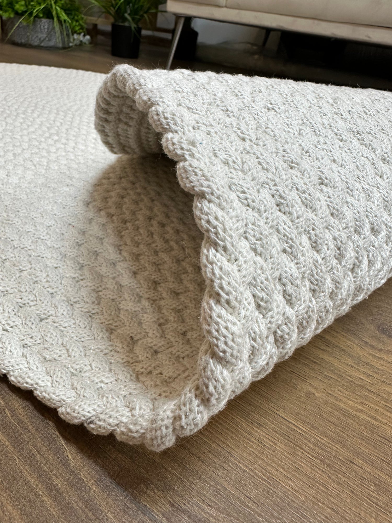 KNİTTED RUG 09 - Knitted Oval Rug