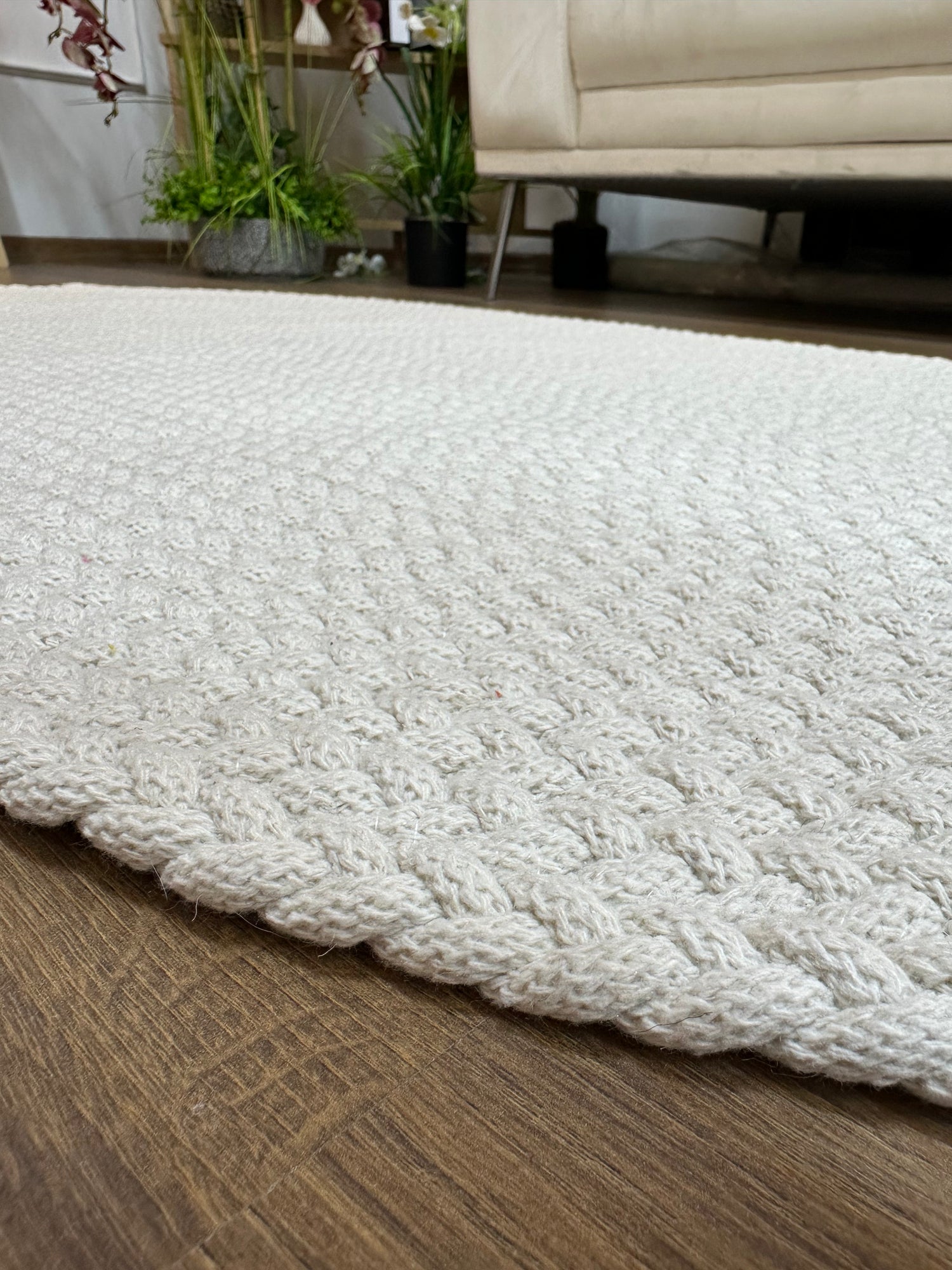 KNİTTED RUG 09 - Knitted Oval Rug