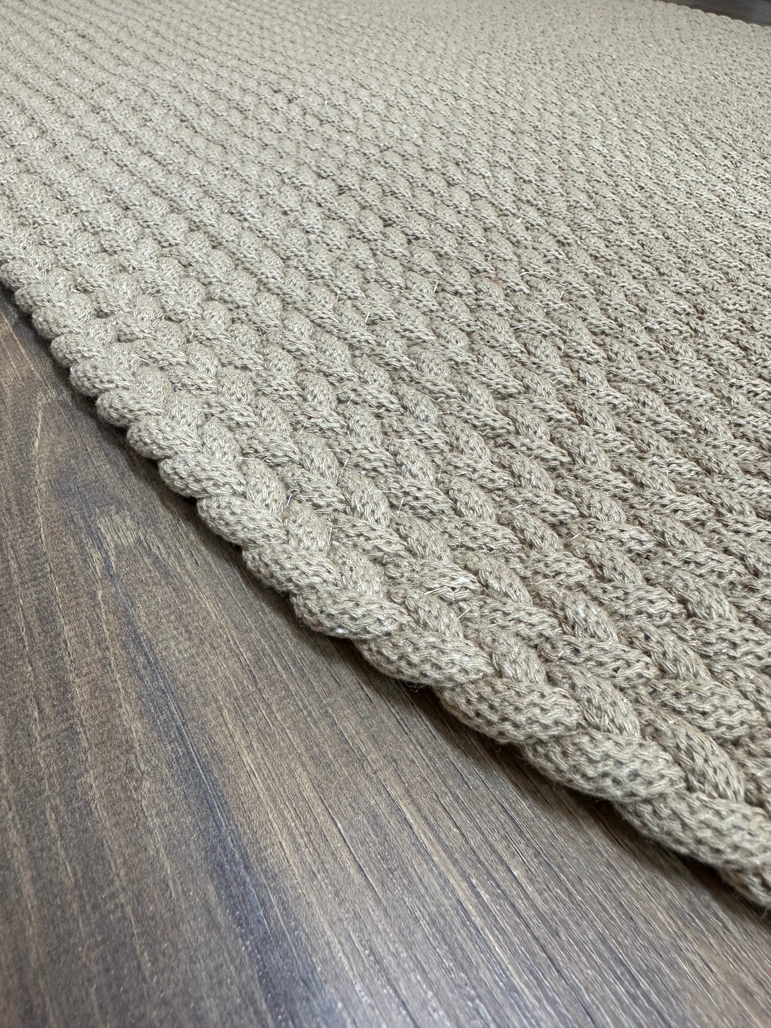 KNİTTED RUG 10 - Knitted Oval Rug