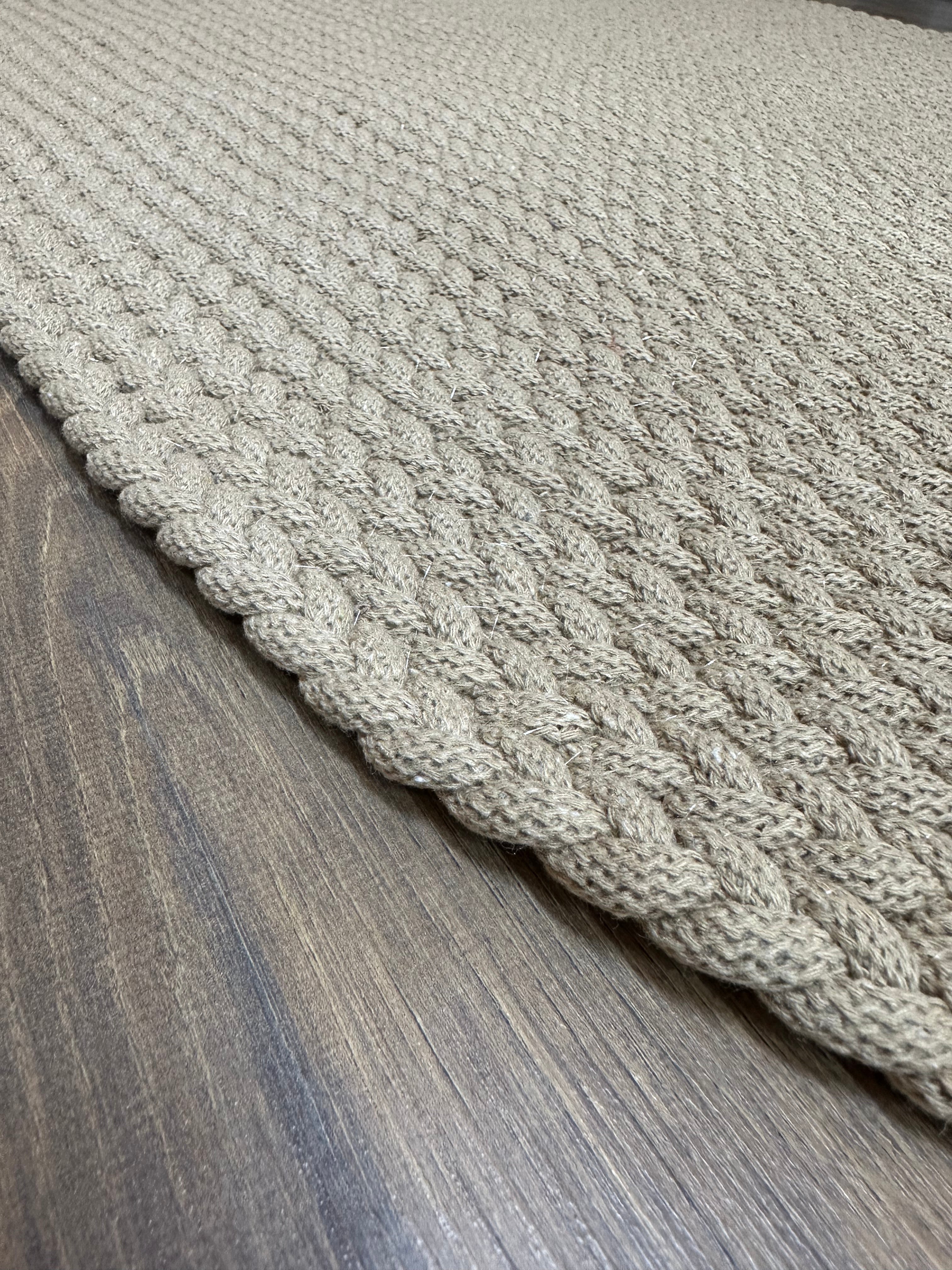 KNİTTED RUG 10 - Knitted Oval Rug