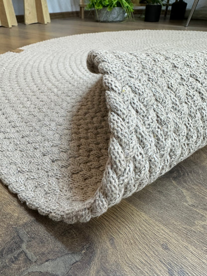 KNİTTED RUG 12 - Knitted Round Rug