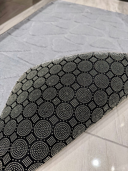GRİ - Yıkanabilir Kaymaz Taban 60x100 50x60 2&