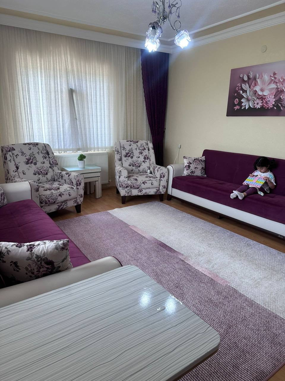 SİNDA-3 - %100 Pamuk Dokuma Taban Makinede Yıkanabilir Kaymaz Halı