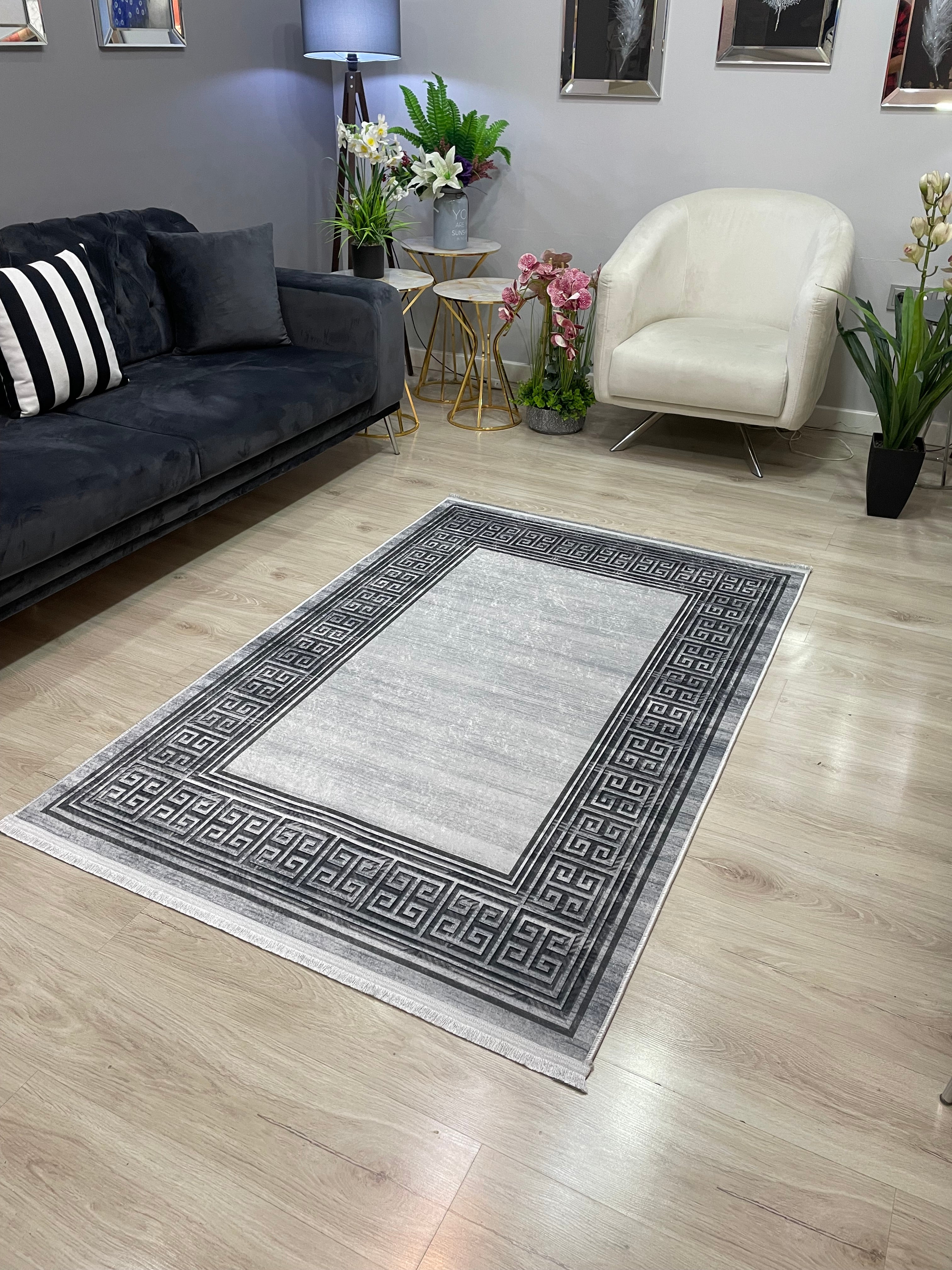 JANNY - %100 Pamuk Dokuma Taban Makinede Yıkanabilir Kaymaz Halı