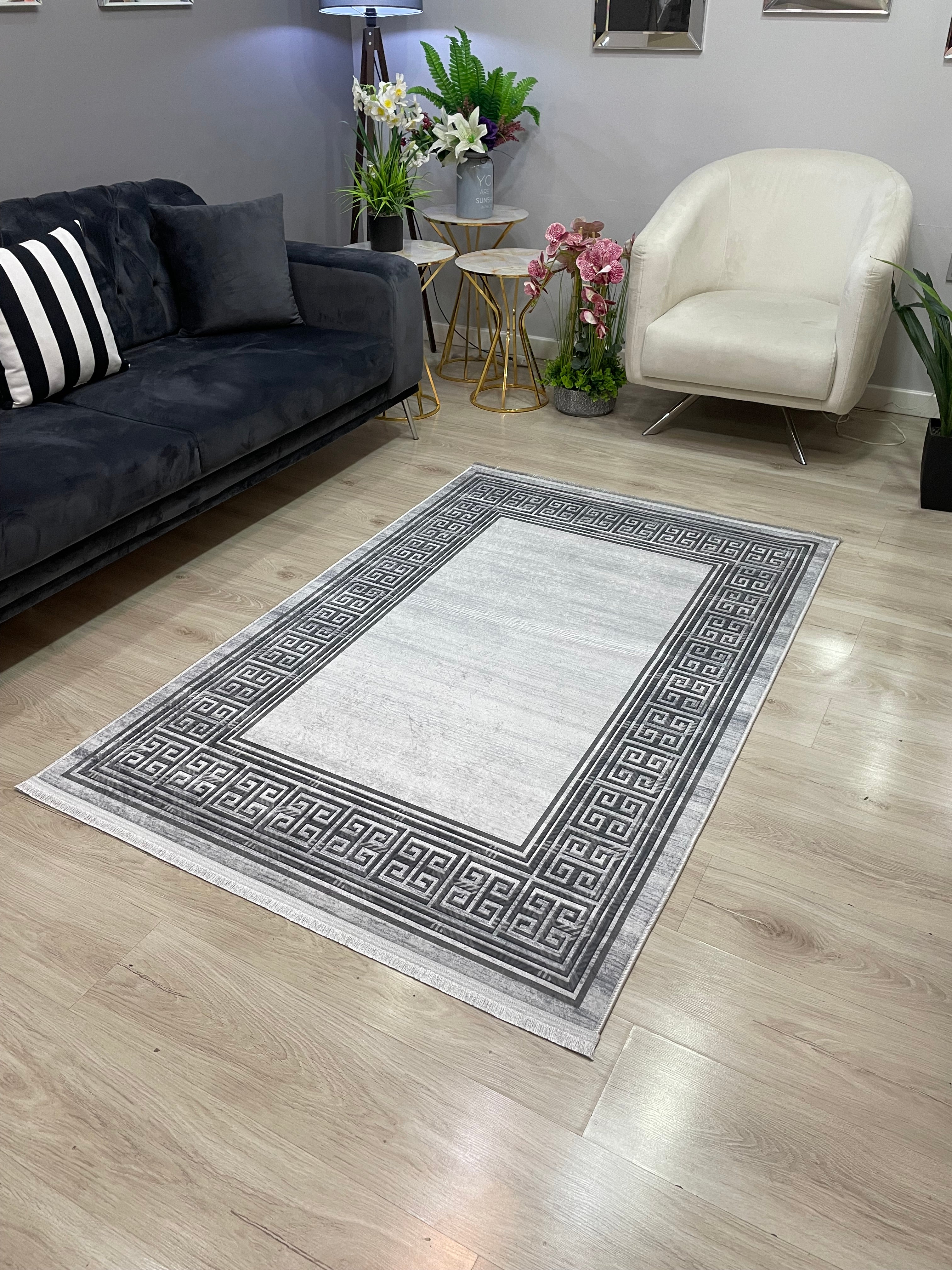JANNY - %100 Pamuk Dokuma Taban Makinede Yıkanabilir Kaymaz Halı