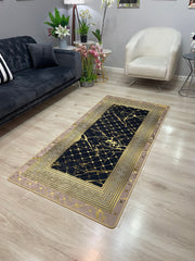 KANBERRA GOLD - %100 Pamuk Dokuma Taban Makinede Yıkanabilir Kaymaz Halı