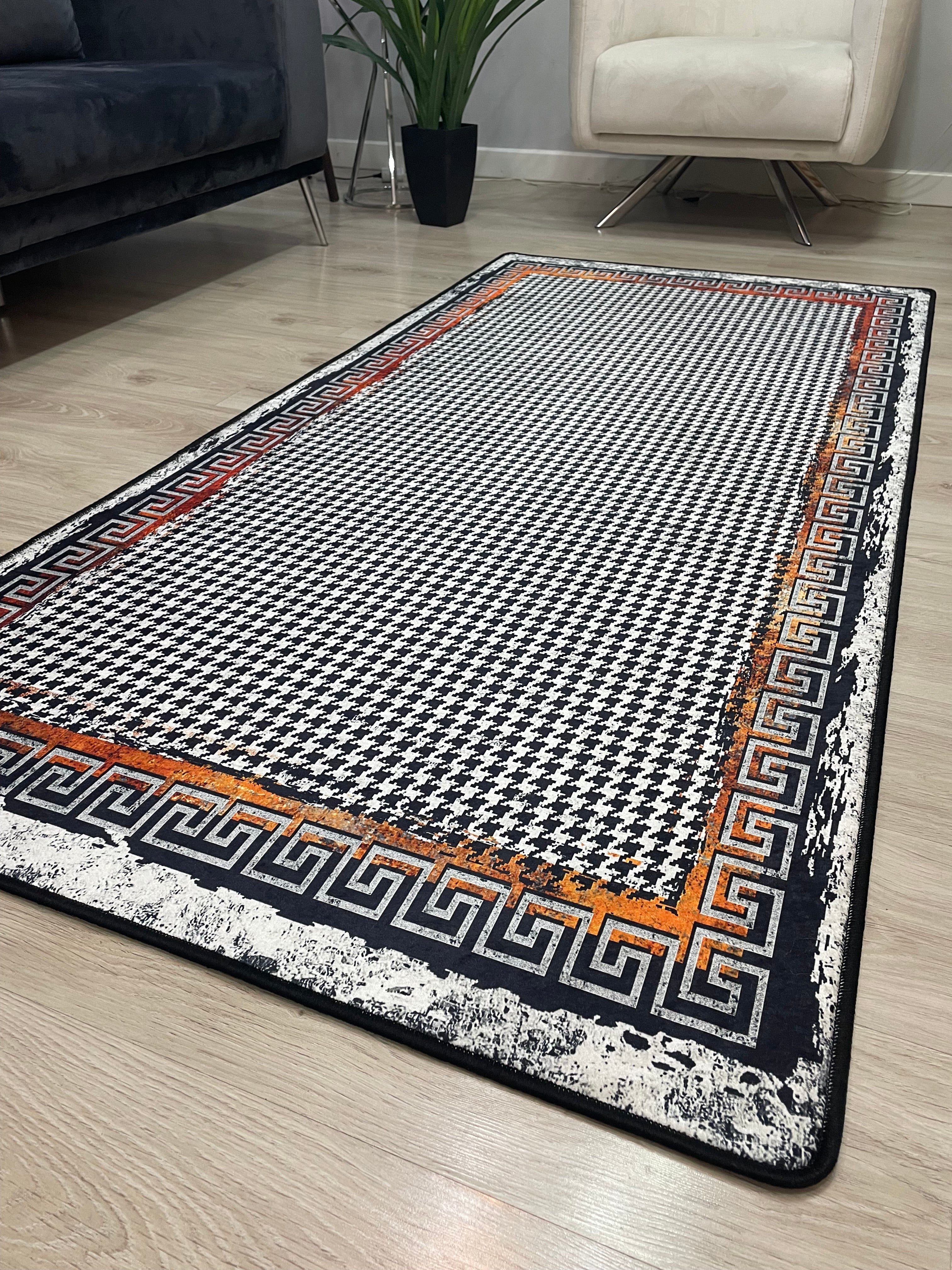 BARTE - %100 Pamuk Dokuma Taban Makinede Yıkanabilir Kaymaz Halı