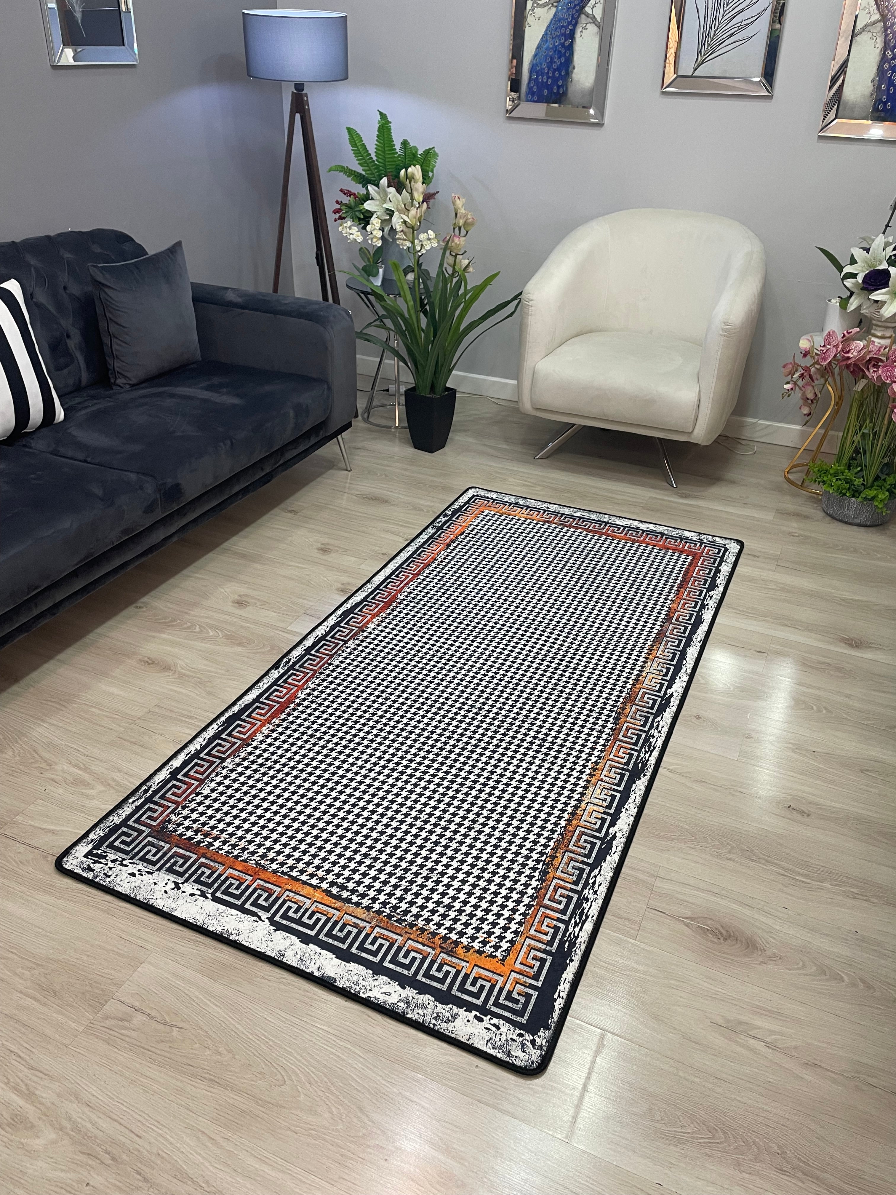 BARTE - %100 Pamuk Dokuma Taban Makinede Yıkanabilir Kaymaz Halı
