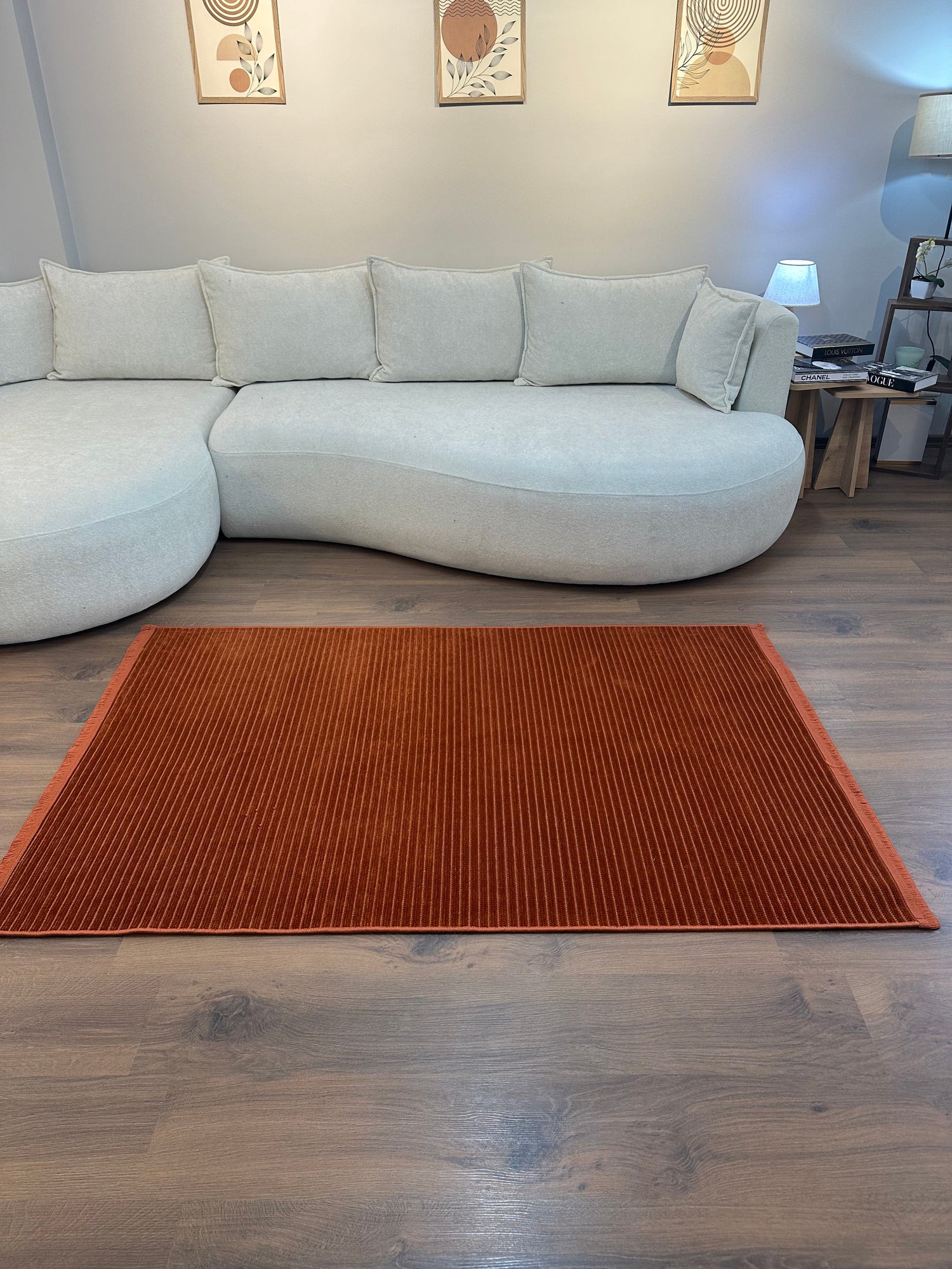 ŞÖNİL LİDYA - KİREMİT Kaymaz Taban Salon Koridor Mutfak Şönil Kilim Dokuma Halı