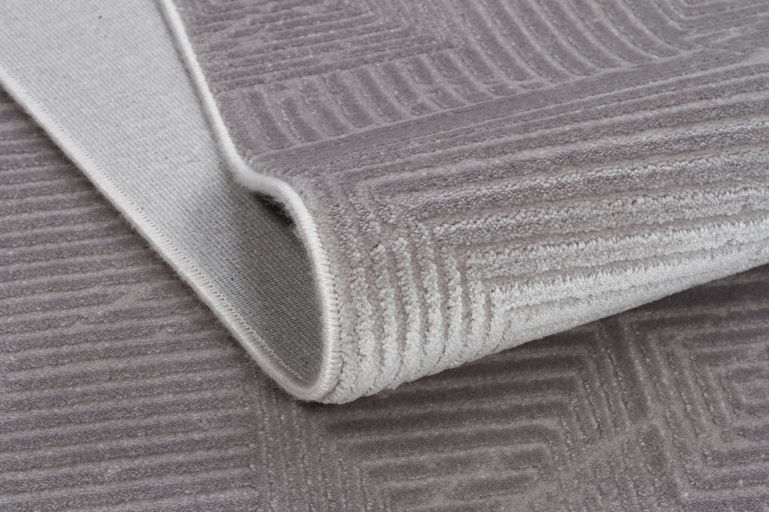 İCON T-OS06 GRİ Modern Geometrik Desenli Salon Koridor Mutfak Halısı