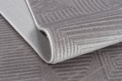 İCON T-OS06 GRİ Modern Geometrik Desenli Salon Koridor Mutfak Halısı