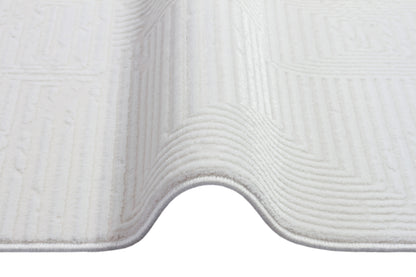 İCON T-OS02 KREM Modern Geometrik Desenli Salon Koridor Mutfak Halısı