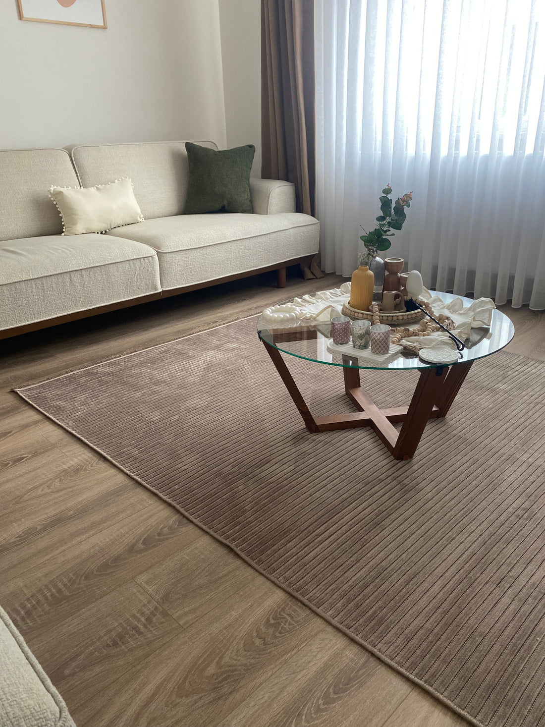 ŞÖNİL LİDYA - VİZON Kaymaz Taban Salon Koridor Mutfak Şönil Kilim Dokuma Halı