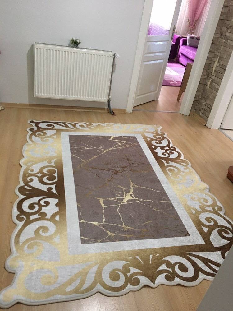 KAPADOKYA - %100 Pamuk Dokuma Taban Makinede Yıkanabilir Kaymaz Halı