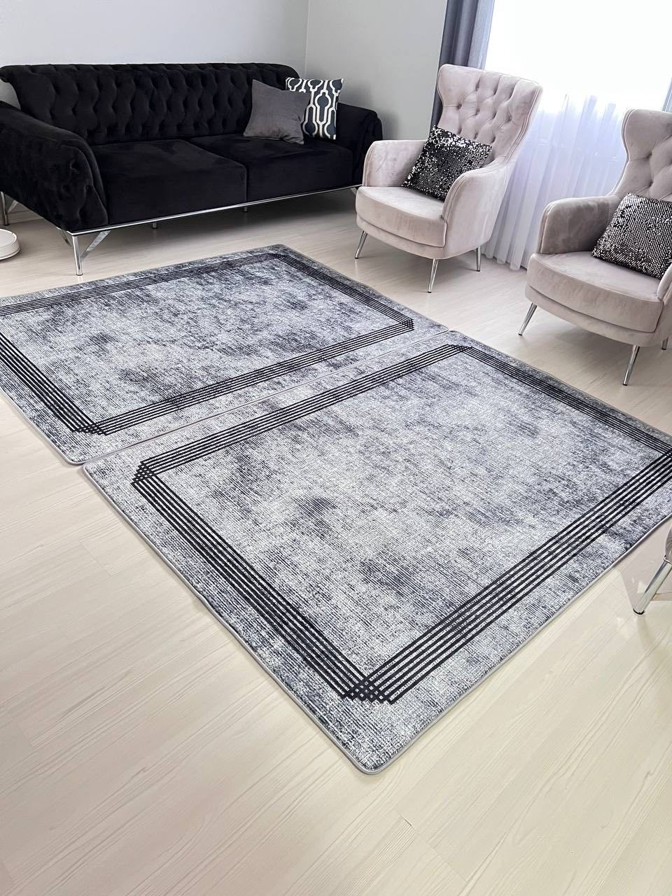 ALFA ANTİK - %100 Pamuk Dokuma Taban Makinede Yıkanabilir Kaymaz Halı