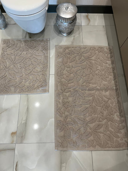 VİZON - Yıkanabilir Pamuk Dokuma Taban 60x100 50x60 2&