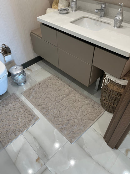 VİZON - Yıkanabilir Pamuk Dokuma Taban 60x100 50x60 2&
