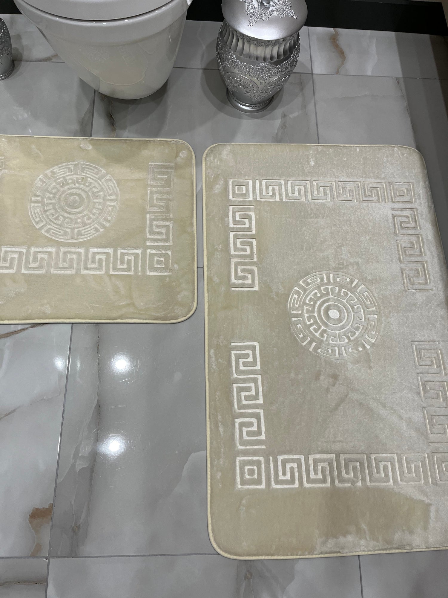 KREM - Yıkanabilir Kaymaz Taban 60x100 50x60 2&