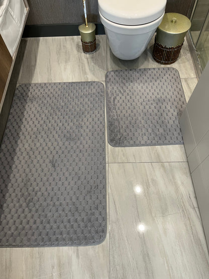 GRİ - Yıkanabilir Kaymaz Taban 60x100 50x60 2&