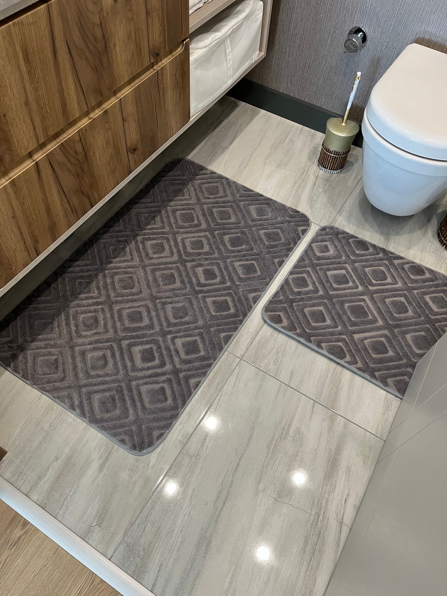 ANTRASİT - Yıkanabilir Kaymaz Taban 60x100 50x60 2&
