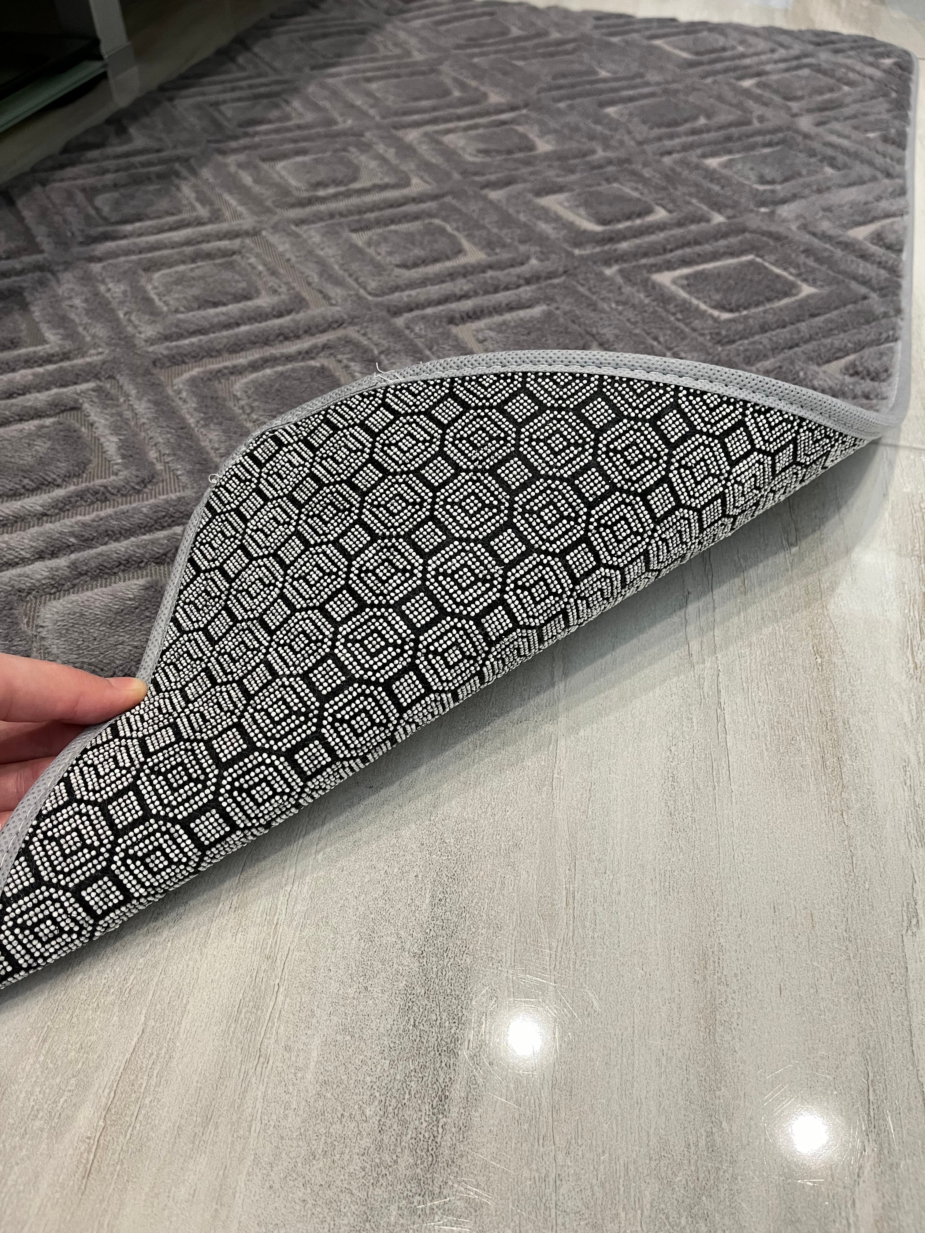 ANTRASİT - Yıkanabilir Kaymaz Taban 60x100 50x60 2&