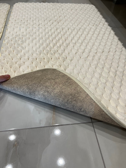 KREM - Yıkanabilir Kaymaz Taban 60x100 50x60 2&