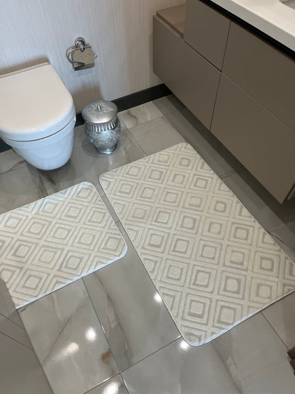 KREM - Yıkanabilir Kaymaz Taban 60x100 50x60 2&