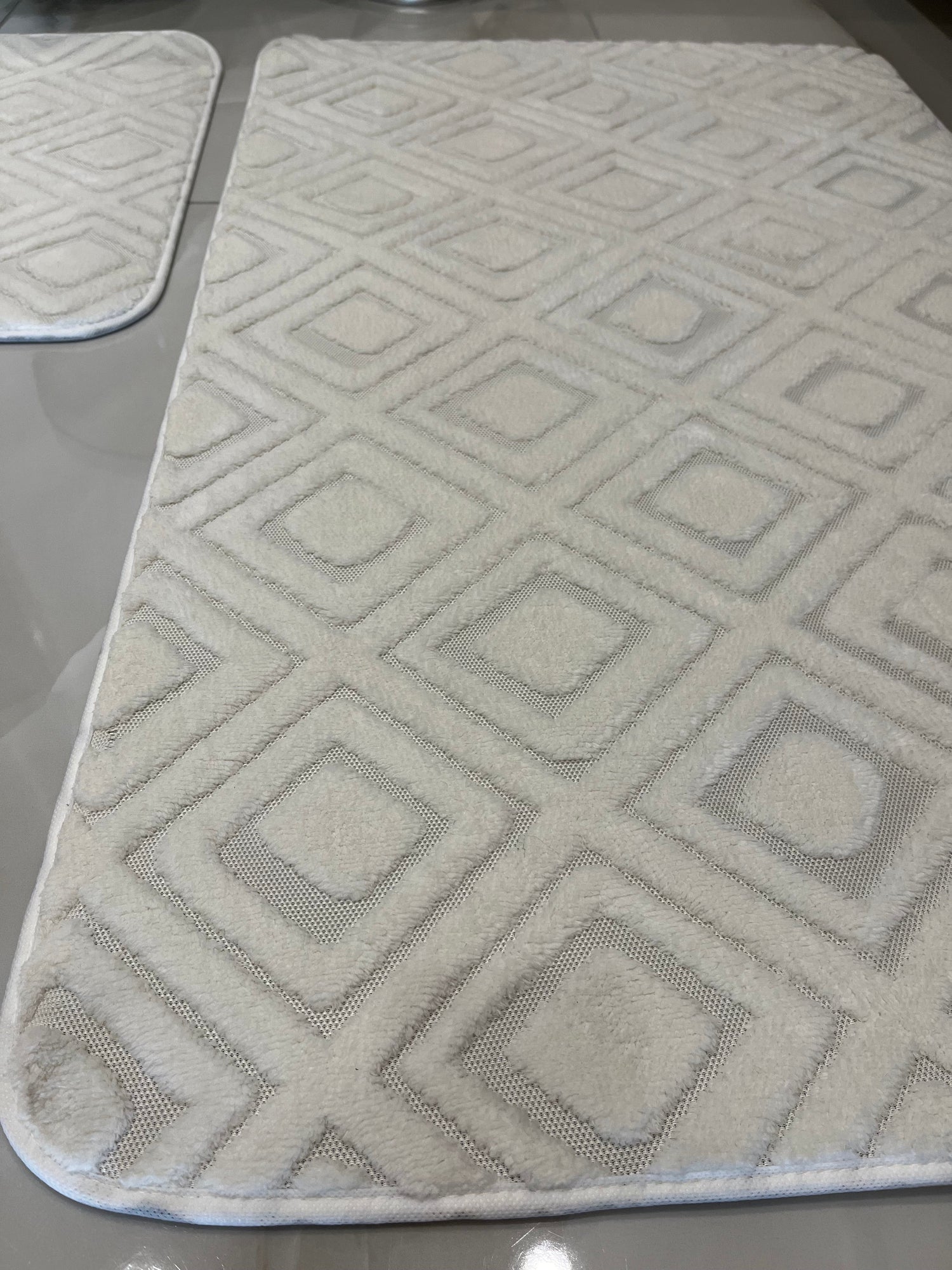 KREM - Yıkanabilir Kaymaz Taban 60x100 50x60 2&