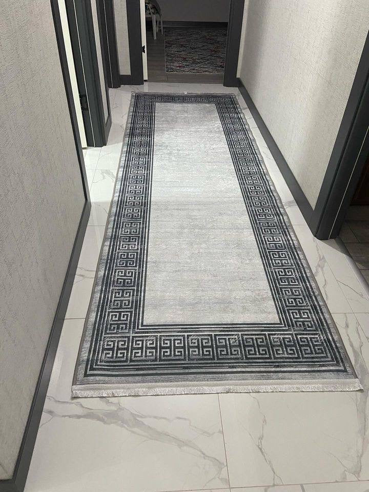 JANNY - %100 Pamuk Dokuma Taban Makinede Yıkanabilir Kaymaz Halı