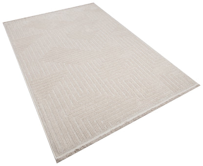 İCON T-LP06 BEJ Modern Geometrik Desenli Salon Koridor Mutfak Halısı