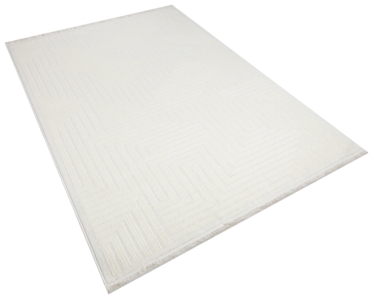 İCON T-LP07 KREM Modern Geometrik Desenli Salon Koridor Mutfak Halısı