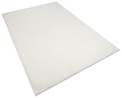 İCON T-LP07 KREM Modern Geometrik Desenli Salon Koridor Mutfak Halısı