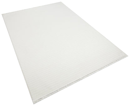 MİLAS T-JP55 KREM Kabartmalı Modern Geometrik Desenli Salon Koridor Mutfak Halısı