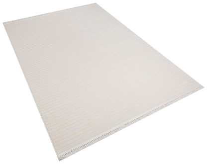 MİLAS T-JP55 BEJ Kabartmalı Modern Geometrik Desenli Salon Koridor Mutfak Halısı