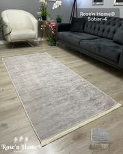 SOBER-4 - %100 Pamuk Dokuma Taban Makinede Yıkanabilir Kaymaz Halı
