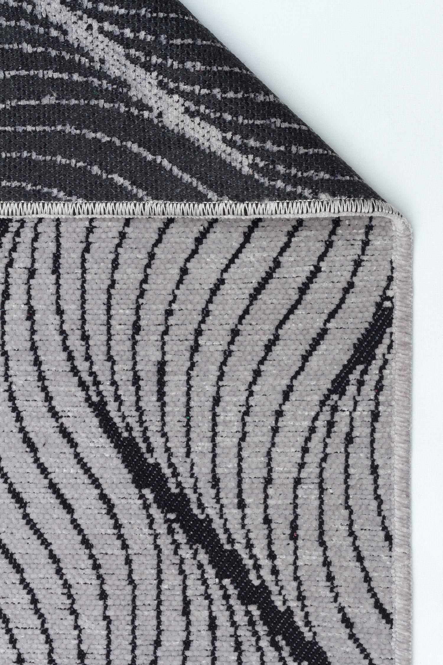ŞÖNİL FERİ Kaymaz Taban İskandinav Desenli Salon Koridor Mutfak Şönil Kilim Dokuma Halı-GRİ