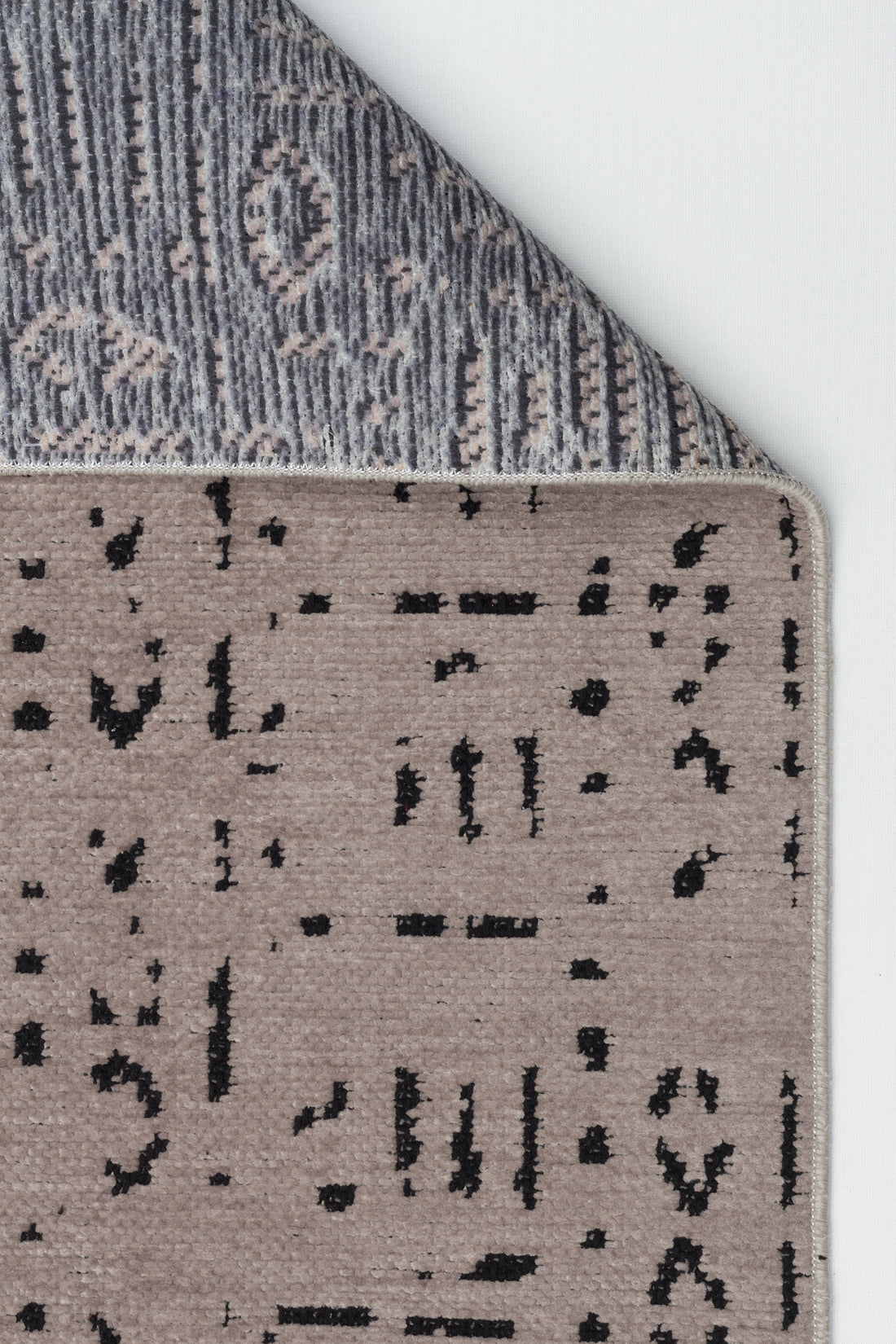 ŞÖNİL FİGÜR - VİZON Kaymaz Taban İskandinav Desenli Salon Koridor Mutfak Şönil Kilim Dokuma Halı
