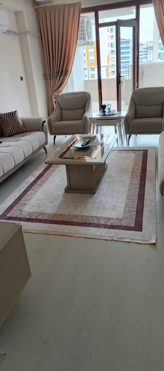 LADİK - %100 Pamuk Dokuma Taban Makinede Yıkanabilir Kaymaz Halı