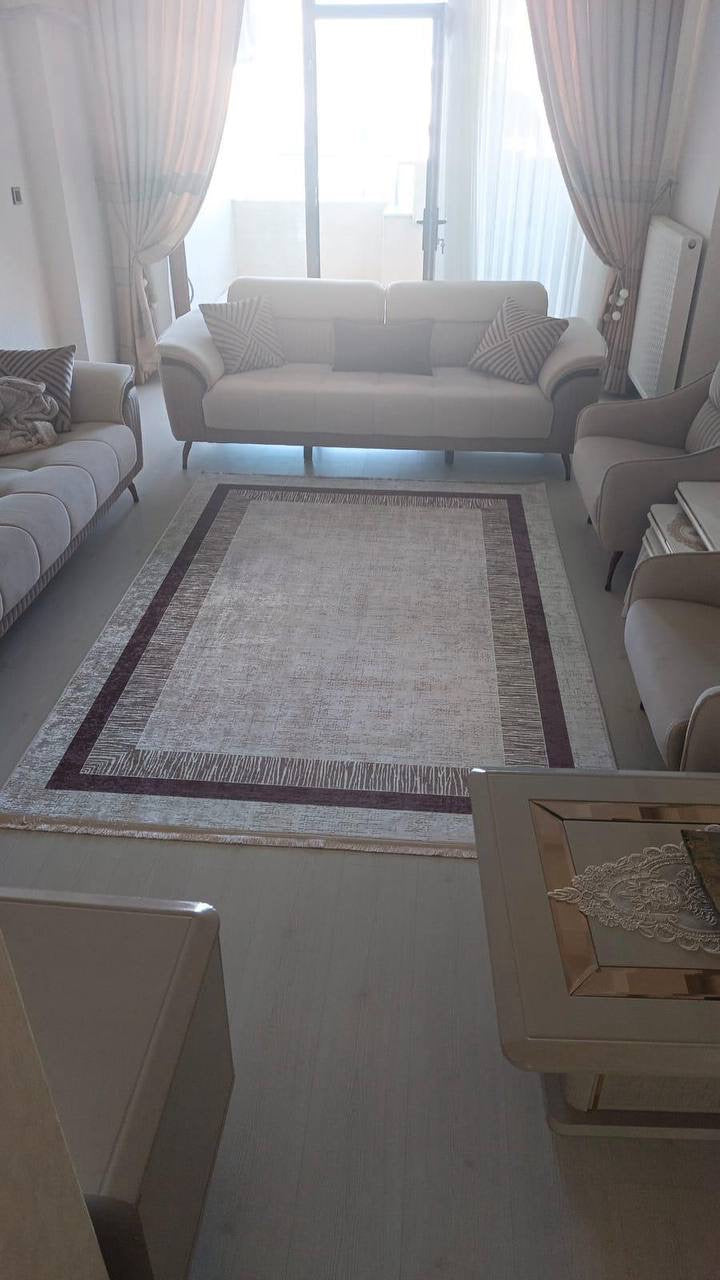 LADİK - %100 Pamuk Dokuma Taban Makinede Yıkanabilir Kaymaz Halı