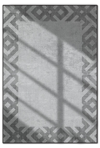 Arte M136-00 Modern Geometrik Desenli Dekoratif Dokuma Halı